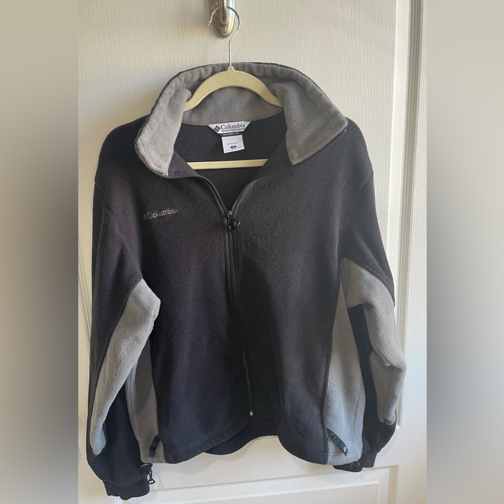 Columbia Fleece Color Block Sweatshirt Zip Front M